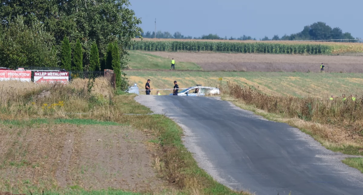 Mniszków, powiat opoczyński – miejsce upadku rosyjskiego drona ( fot. PAP)