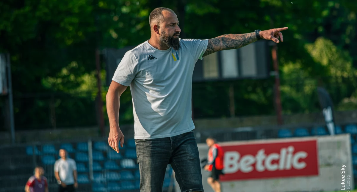 Damian Hebda po raz drugi w tym roku poprowadzi Olimpię jako tymczasowy trener (fot. Olimpia Elbląg)