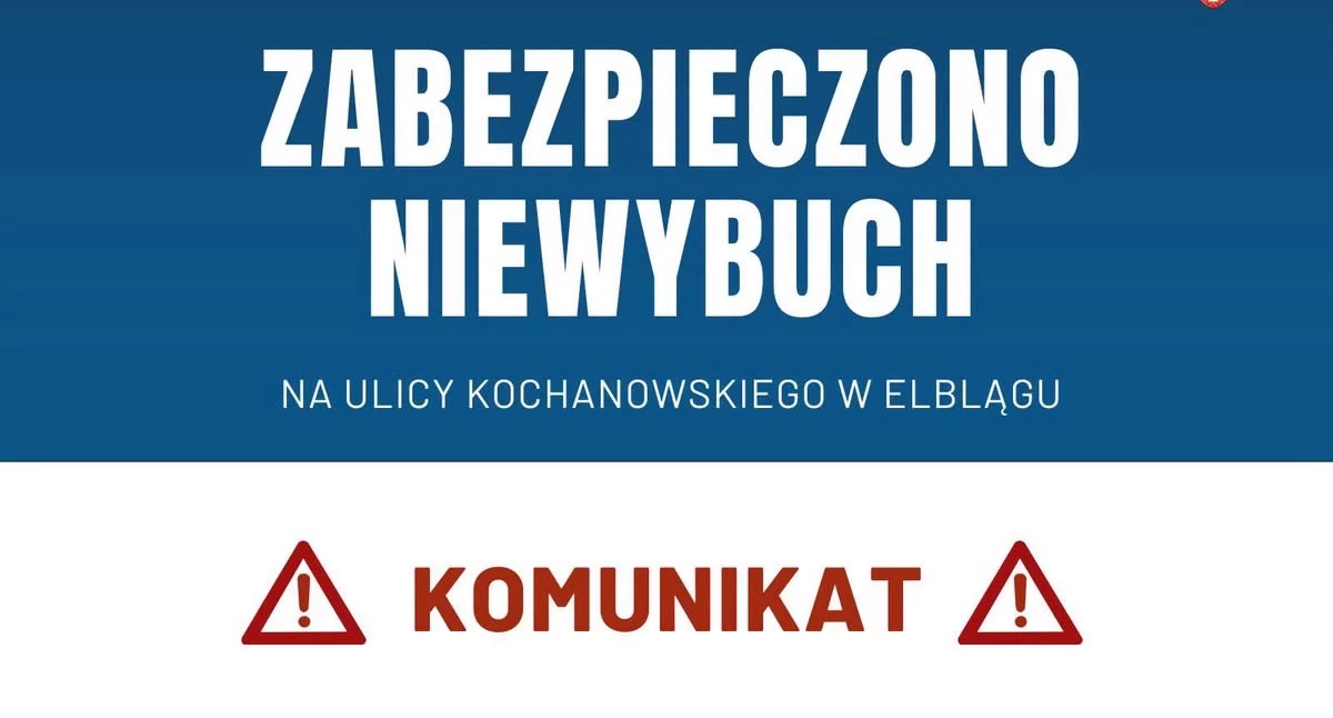 Komunikaty , Kochanowskiego znaleziono niewybuch - zdjęcie, fotografia