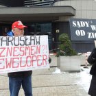 Pikieta "W obronie Wolnych Sądów" Aleksandra Szymańska