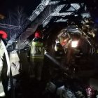 Pożar dachu w Żurawcu OSP Krzewsk