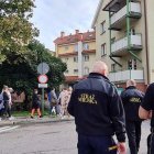 Pożar przy ul. Winnej Straż Miejska w Elblągu