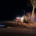 Pożar dachu w Żurawcu OSP Krzewsk