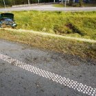 Opel wpadł do rowu  KP PSP w Braniewie