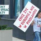 Protest w obronie wolnych sądów Aleksandra Szymańska