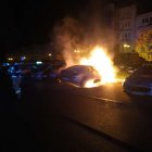 Pożar samochodu przy Bałuckiego mł. kpt. Łukasz Janecki