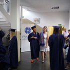 Pierwsze rozdanie dyplomów z tytułem magistra PWSZ w Elblągu Aleksandra Szymańska