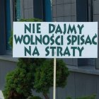 Protest w obronie wolnych sądów Aleksandra Szymańska