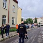 Pożar przy ul. Winnej Straż Miejska w Elblągu