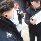 Pikieta "W obronie Wolnych Sądów" Aleksandra Szymańska