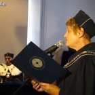 Pierwsze rozdanie dyplomów z tytułem magistra PWSZ w Elblągu Aleksandra Szymańska