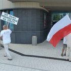 Protest w obronie wolnych sądów Aleksandra Szymańska