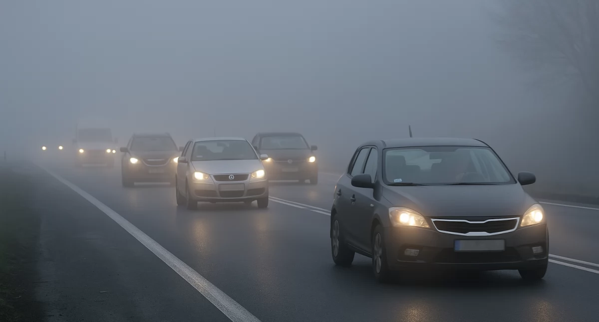 Gęsta mgła nad Polską. Na drogach coraz groźniej