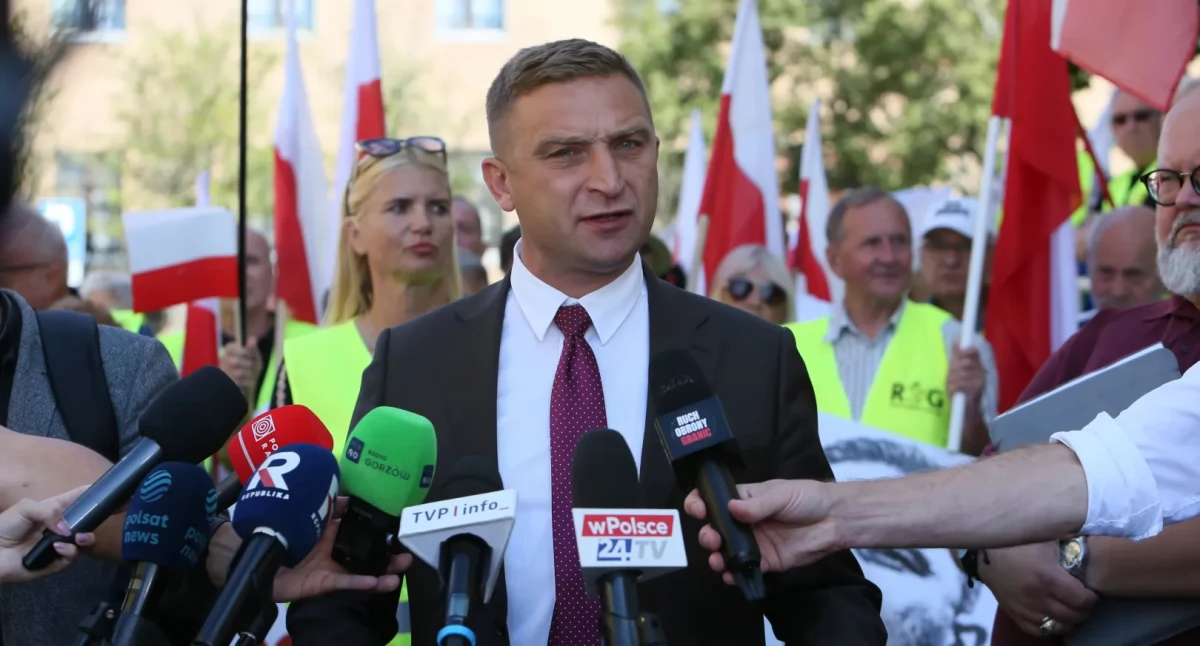 Tak zablokowano spotkanie Bąkiewicza w Szczecinie