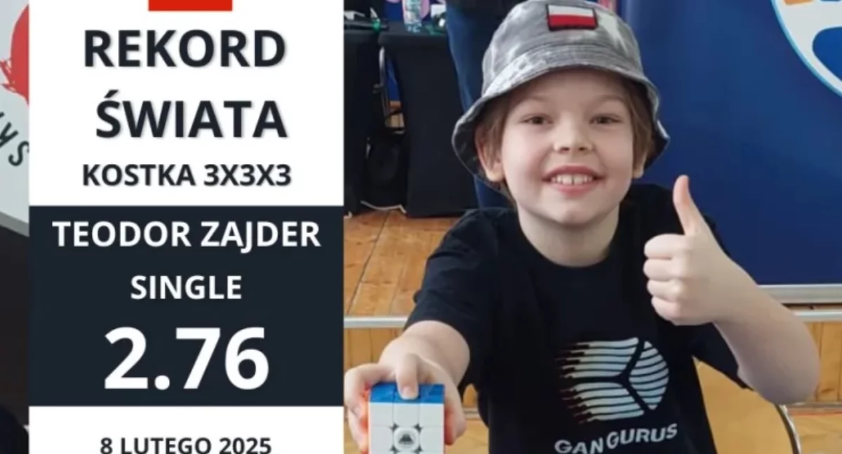 9-latek z Gdańska pobił rekord świata w kostce Rubika