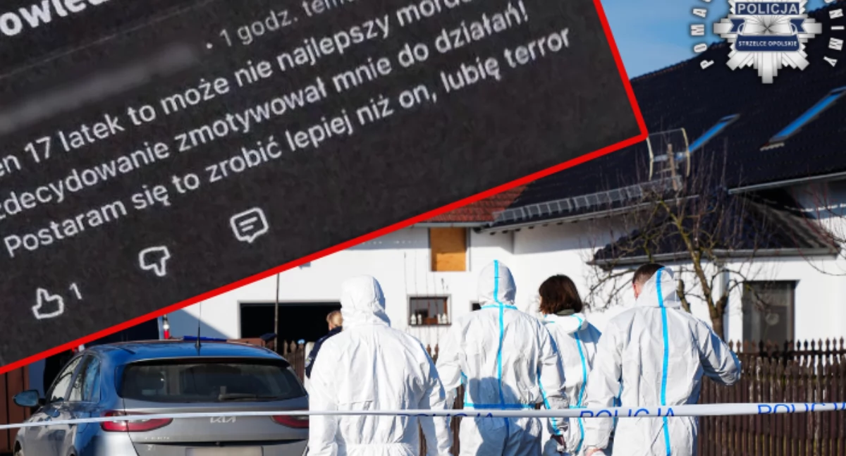 Pochwalał zbrodnię w Kadłubiu. Policja zatrzymała 18-latka
